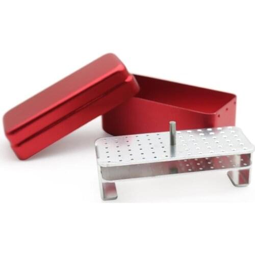72 holes Dental Polishing Bur Sterilization Box Root Canal file Box High Speed Polish Bur Autoclavable Disinfection Storage Case