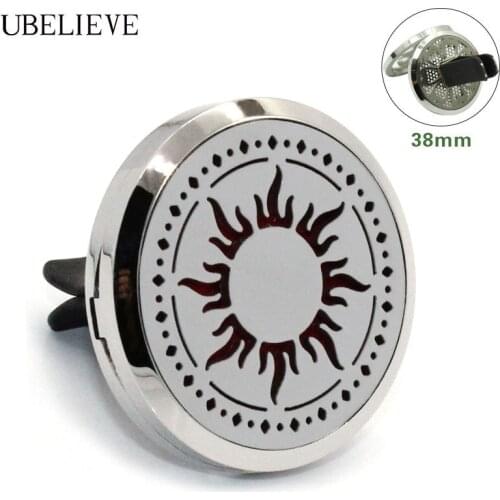 38mm Aromatherapy Car Air Freshener Diffuser Essential Oil Car Vent Diffuser With Vent Clip Stainless Steel Car Diffuser Clip