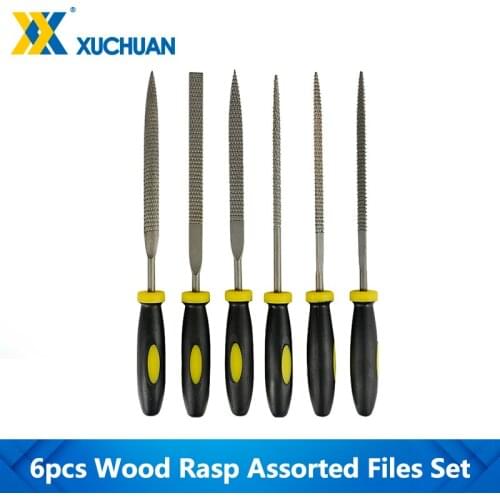 Wood Rasp Assorted Files Set Mini Assorted Rasp 6pcs Woodworking Tool For Jewelry Wood Grinding Hand File Tools Needle File Set