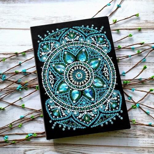DIY Special Shaped Diamond Painting Notebook Diary Book 64 Pages A5 Notebook Embroidery Diamond Cross Stitch Mandala Gift