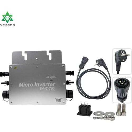 Ship From Spain Micro 700W Solar Inverter 30V 36V MPPT PV On Grid Tie Inversor Pure Sine Wave For 60 72 cells Solar Plane
