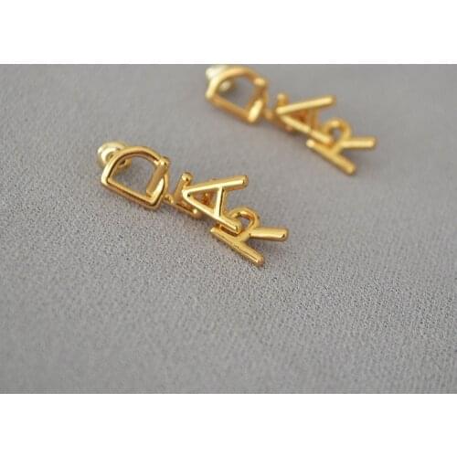 Korean creative capital letter dear exquisite elegant fashion simple Earrings