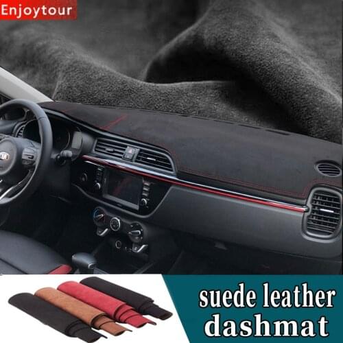 For KIA KX Cross Rio 4 X-Line 2017 2018 2019 2020 Suede Leather Dashmat Dashboard Cover Pad Dash Mat Carpet Car-styling