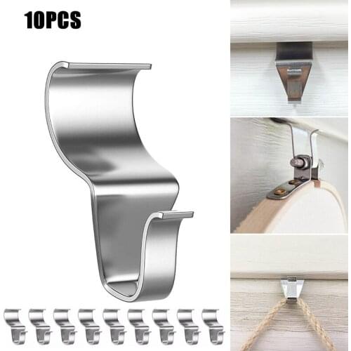 Stainless Steel Hook No Drilling Needed Vinyl Board Seamless Metal Hook For Wreath Decor Tool Light Hanging UD88