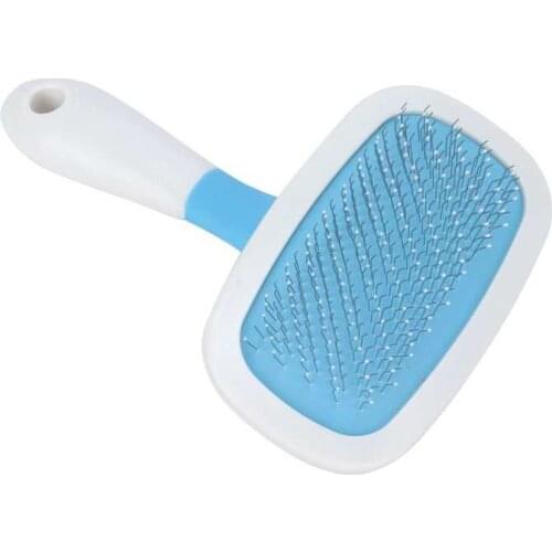 Pet Massage Comb Smooth Needle Pet Brush Plastic Remove Knots Tangles Pet Massage Airbag Comb Puppy Comb for Family Use for Long