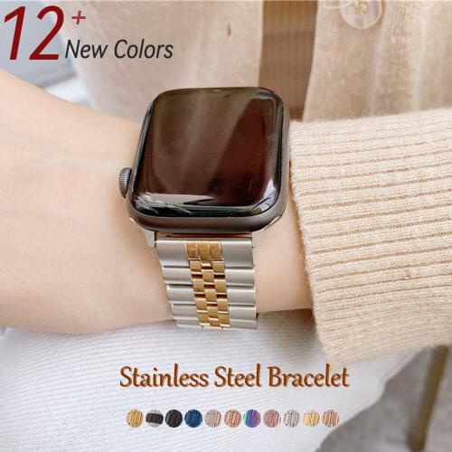 Stainless Steel Metal Band For Apple Watch6 5 4 3 2 1 40MM 44MM Watchband Bracelet Strap for iWatch Series Accessories 38mm 42mm