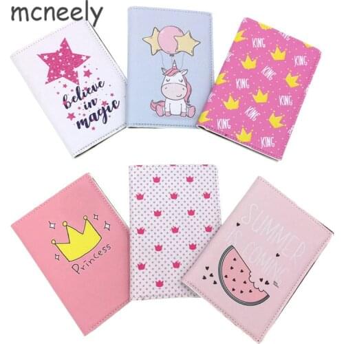 Fashion PU Leather Crown Stars Passport Case Business Card Holder Men Women Passport Bag ID Passport cover Card PASSPORT Wallet