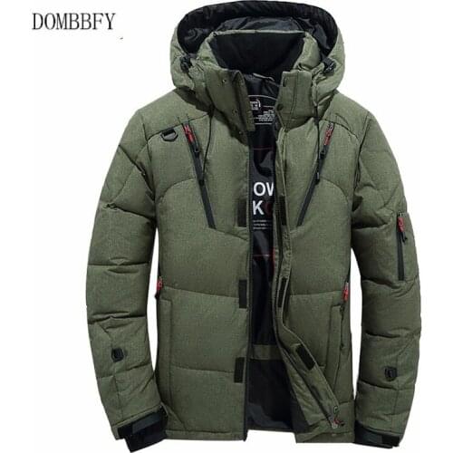 2020 Winter Snow Down Jacket Men Casual Thick Warm Parkas Hooded Coats Waterproof White Duck Down Windbreaker Jackets Overcoat