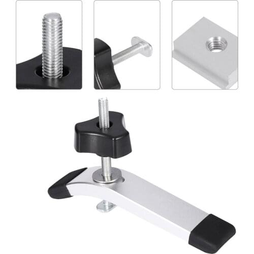 New Whole Clamp Set Quick Acting Hold Down Clamp Sets For T-Slot T-Track Woodworking Tool Plastic Knob Nut Dropshipping