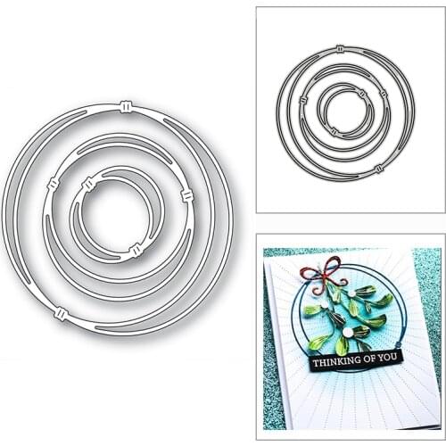 New Christmas Knotted Circle Wreaths 2020 Metal Cutting Dies for DIY Scrapbooking Decor and Card Making Embossing Craft No Stamp