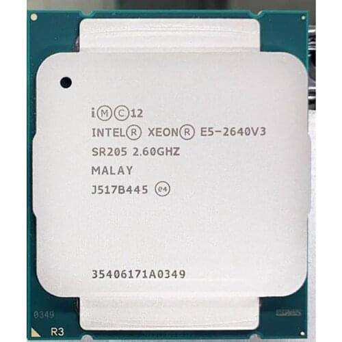 Intel Xeon E5 2640 V3 E5 2640V3 Processor SR205 2.6Ghz 8 Core 90W Socket LGA 2011-3 Suitable for X99 motherboard
