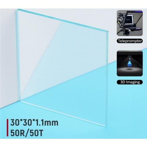 1Pcs 30*30*1.1mm 50R/50T Optical Beam Splitter Plate Optical Laser Lens For Lasers Spectrum Analysis Instruments