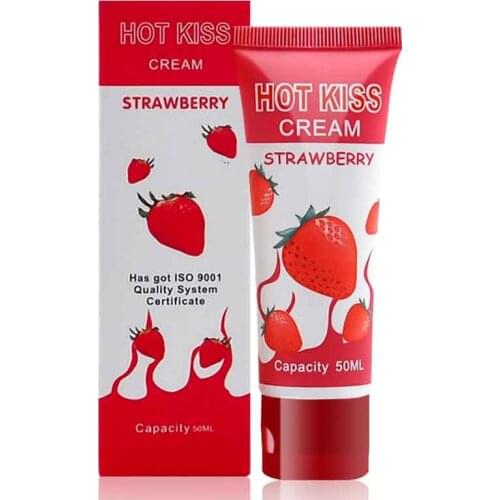 50ml Strawberry Cream Fruit Flavor Edible Lubricant for Anal Vaginal Oral Sex Lubricants Oil Adult Sex Products Body Massage Gel