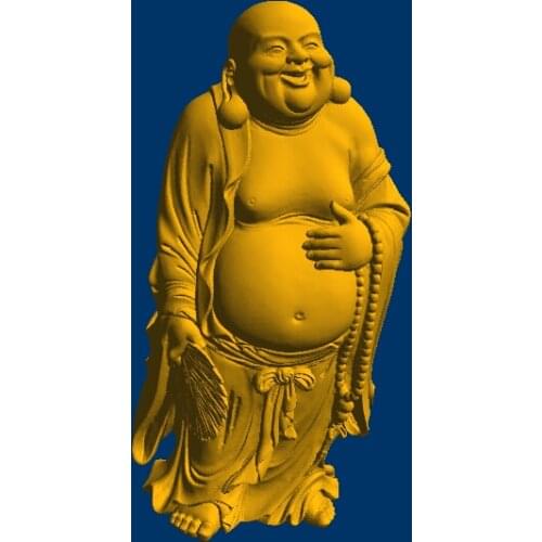Laughing buddha for cnc in STL file format 3d model relief 18.2MB
