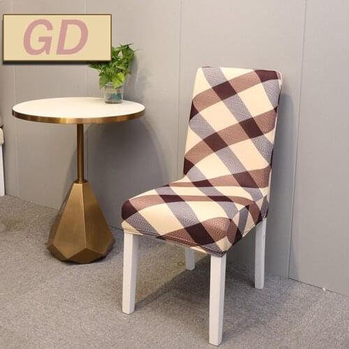 Modern Spandex Elastic Dining Chair Slipcover Printed Stretch Universal Chair Cover Slipcovers For Hotel Dining Room Banquet 1P