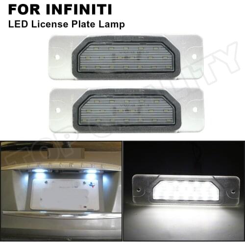 Fits For Infiniti FX35 45 2003-2008 S50 Q45 I30 I35 M37 M56 Q70 Nissan Fuga Cefiro LED License Plate Light Number Plate Lamp