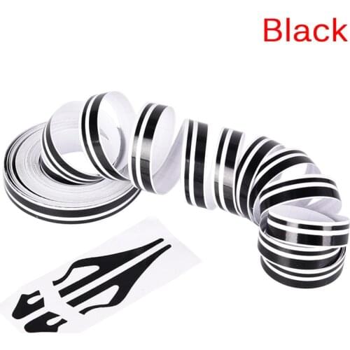 12mm Vinyl Car Stickers PinStripe Pin Stripe Tape Decal Steamline White Gold Silver Double Line Motorcycle Car Styling Accessory