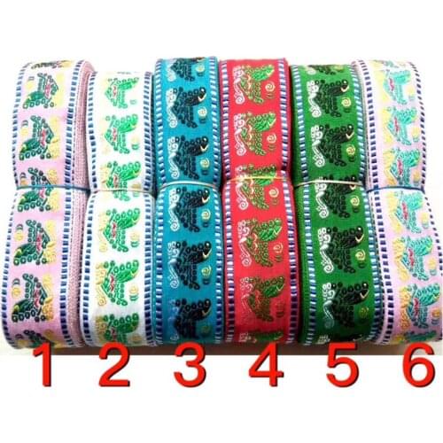 3.5cm embroidery ribbon, 6 colors available,XERY200323C