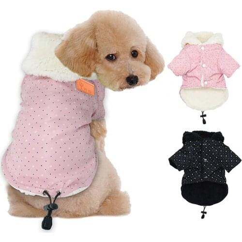 Pet Dog Winter Warm Dog Clothes Pet JacketPuppy Hoodies Cute Thicken Coat Dog Down Coat Hooded Pet Clothing