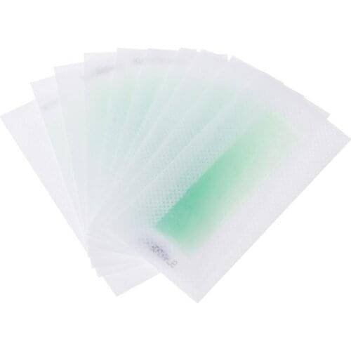 10x Hair Removal Depilatory Epilator Cold Wax Strips Paper Pad For Face Nonwoven