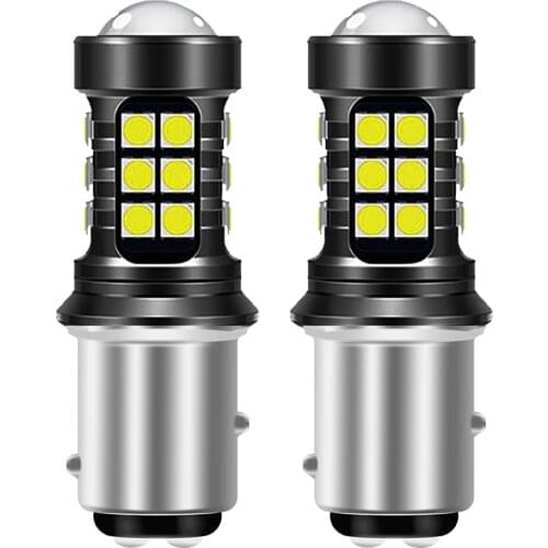 2x CANBUS BAY15D 1157 P21W LED 1156 BA15S LED Bulb R5W 3157 7443 T20 Car Lights Amber Yellow Turn Signal Backup Reverse Lamp 12v