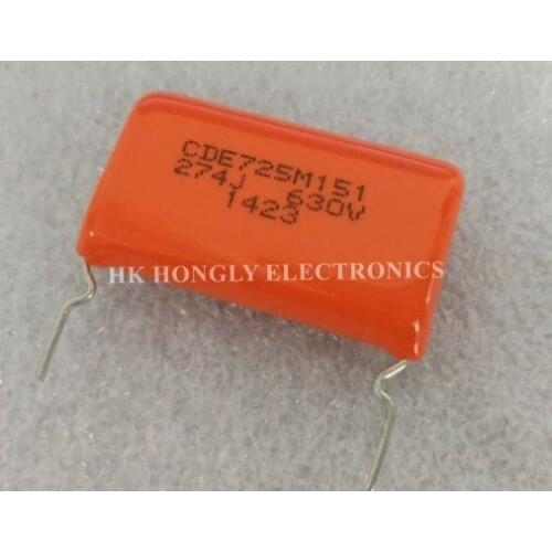 20PCS CDE725M 274J 630V 0.27UF P=27mm Film Capacitor