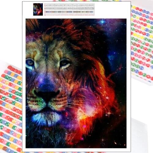 Diamond Painting Animal Lion Full Square Round Landscape Fantasy Starry Sky 5D DIY Embroidery Complete Kit Mosaic Home Decor