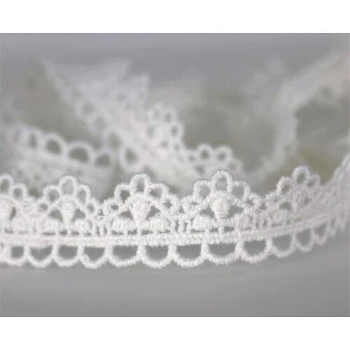 Cusack 7 yards 6.3 m 1.6 cm Off White Lace Trims Applique for Garment Home Textile DIY Jewelry Accessories