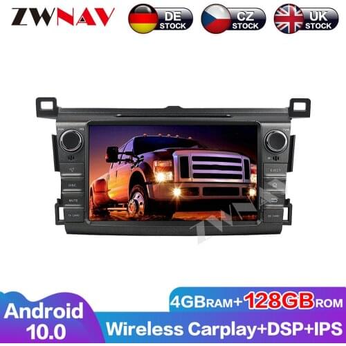 DSP Car DVD Player 128G Android 10 Audio Navigation GPS For Toyota RAV4 2013-2015 Carplay Auto Radio Head Unit Multimedia