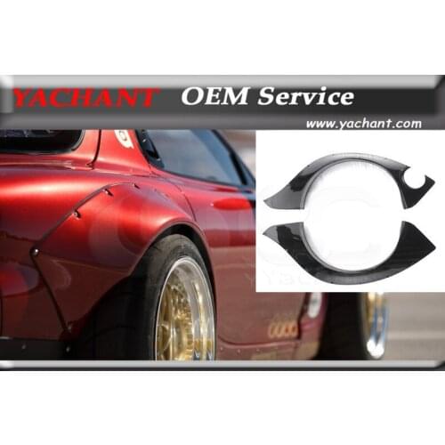 Car-Styling Fiber Glass FRP Rear Fender Bodykits 2Pcs Fit For 1992-1997 RX7 FD3S RB V2 Style Rear Over Fender Flares