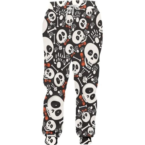 IFPD EU Size 3D Cute Skull Print Pants Mens Summer Quality Terror Jogging Pants Hip Hop Harajuku Casual Trousers Dropshipping