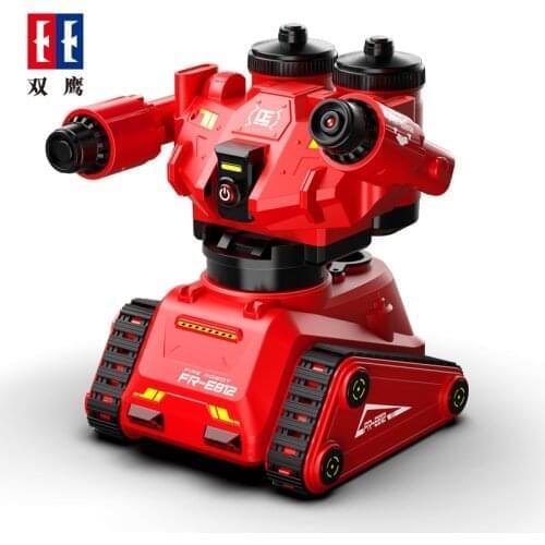 Double E E812-001 Rc Robot Mobile App Remote Control Intelligent Fire Fighting Smart Robot Luminous Water Spray Toys for Boys