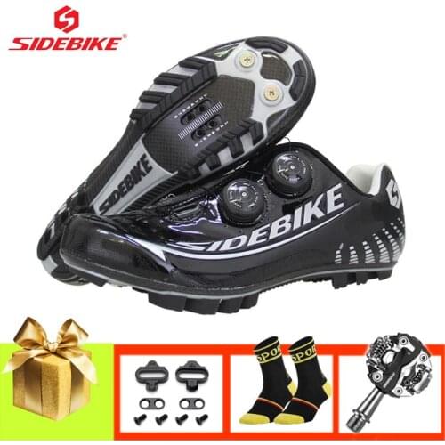 SIDEBIKE carbon bike mountain bike shoes men Self-locking cycling shoes breathable sapatilha ciclismo mtb SPD bicycle sneakers
