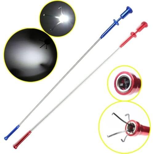 Claw Magnetic Pick-up Tool 4 Claws with Bright LED Light Flexible Spring Magnet Grab Grabber Fingers Prongs Pick Up Tool