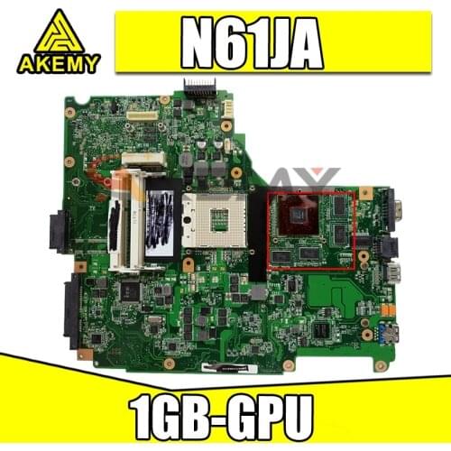 N61JA motherboard 1GB-GPU for ASUS N61J N61JQ N61JN N61JA laptop mainboard test 100% OK