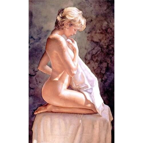 Naked Art Woman Diamond Painting Oil Portrait Full Round New DIY Sticking Drill Cross Stitch 5D Embroidery Home Decorative