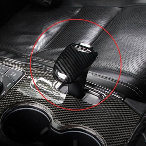 Decal Gear lever trim Auto Cover Carbon Fiber style For Jeep Grand Cherokee 2014 2015