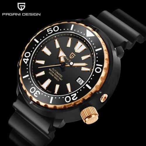 PAGANI DESIGN New Stainless Men Mechanical Wristwatches Luxury Sapphire Glass Diving Watches Seiko NH35A Automatic Watch for Men