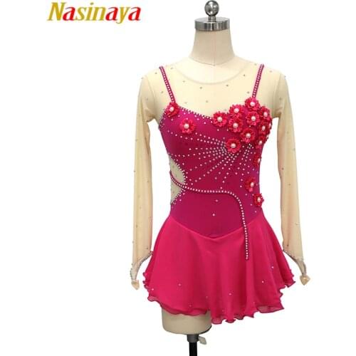 Nasinaya Figure Skating Dress Customized Competition Ice Skating Skirt for Girl Women Kids Patinaje Gymnastics Performance 367