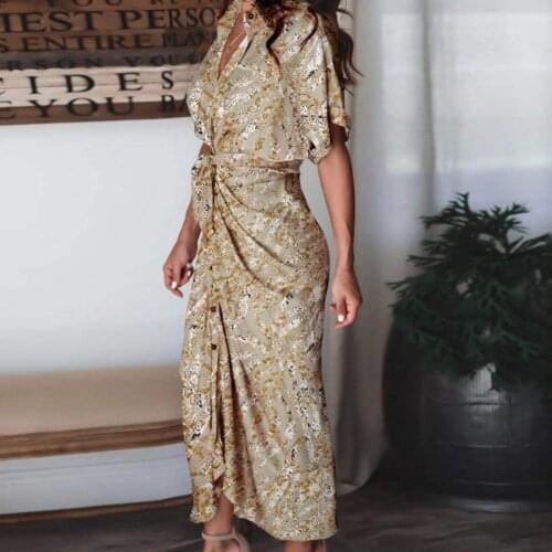 Summer Maxi Dress Women Polka Dot Sexy V Neck Ruffles Short Sleeve Holiday Long Beach Sundress Ladies Lace Up Wrap Party Dresses