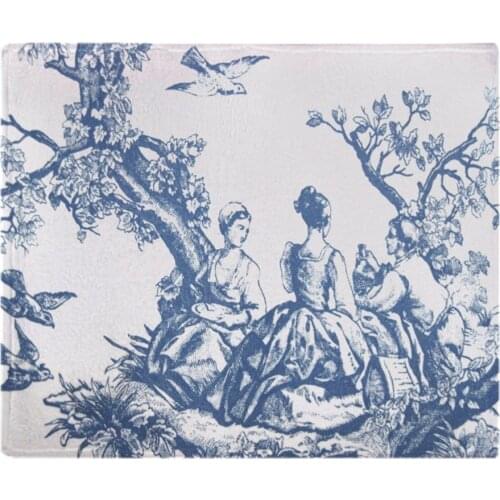 Personalized FRENCH TOILE Soft Fleece Throw Blanket Cover Throw Over Sofa Bed Blanket Home Textile