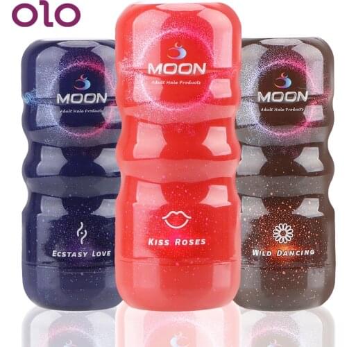 OLO Soft 3D Realistic Male Masturbator Cup Vaginal Anus Silicone Masturbator Realistic Vagina Pussy Mouth Sex Toys for Men