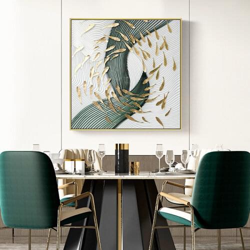 Yuxuan Modern Light Luxury Style Living Room Home Decoration Dining Room Bedroom Gold Foil Abstract Art Printing Painting Core