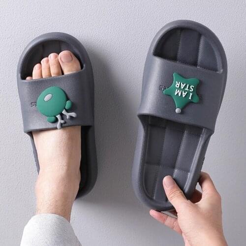 Women Summer Slippers Cartoon Deer Couples Indoor Bathroom Slipper Soft EVA Female Male Home Floor Shoes Ladies Shower Slides