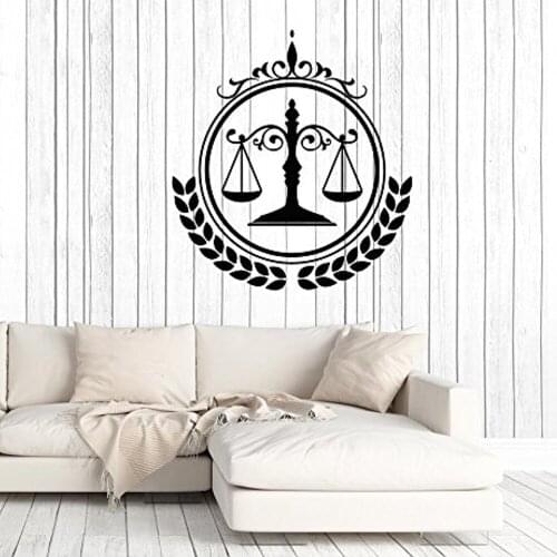 Amazing Home Decor Wall Stickers Lawyer Firm Law Justice Judge Court Scales Wall Decal Vinyl Art Wall Decor Stickers Mural B064