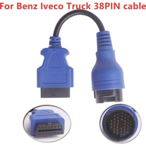 Car Diagnostic Interface Cable IVECO 38Pin Cable OBD2 Diagnostic Adapter Connector For Benz IVECO Trucks 38 pin cable