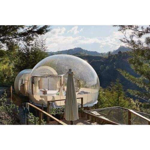 Factory Price Bubble House For Two People 3M/4M/5M Inflatable Bubble Tent Single Tunnel Free Blower Bubble Tree Hotel Igloo Tent