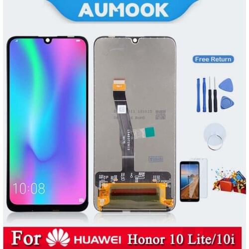 AUMOOK for Huawei Honor 10 Lite Lcd Screen with Frame Replacement Huawei 10i Lite Display with Touch Screen Digitizer Assembly