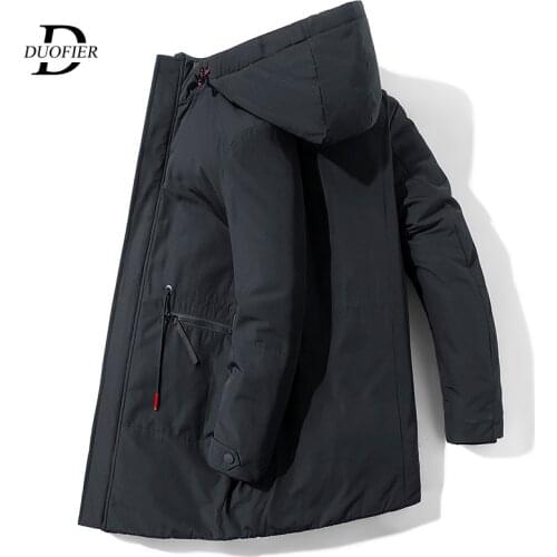 Winter Thicken Windbreaker Jacket Mens Casual Parkas Coat 2020 Men Fashion Long Hooded Overcoat Waterproof Cotton Padded Coats