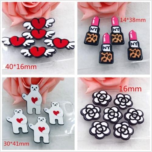 10pcs/lot planar resin cabochons accessoires kawaii flat back resin crafts